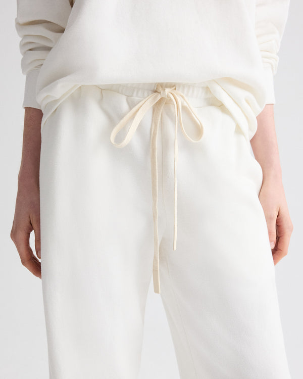 TWP White PJ Pant in Lightweight Sweatshirt view 1