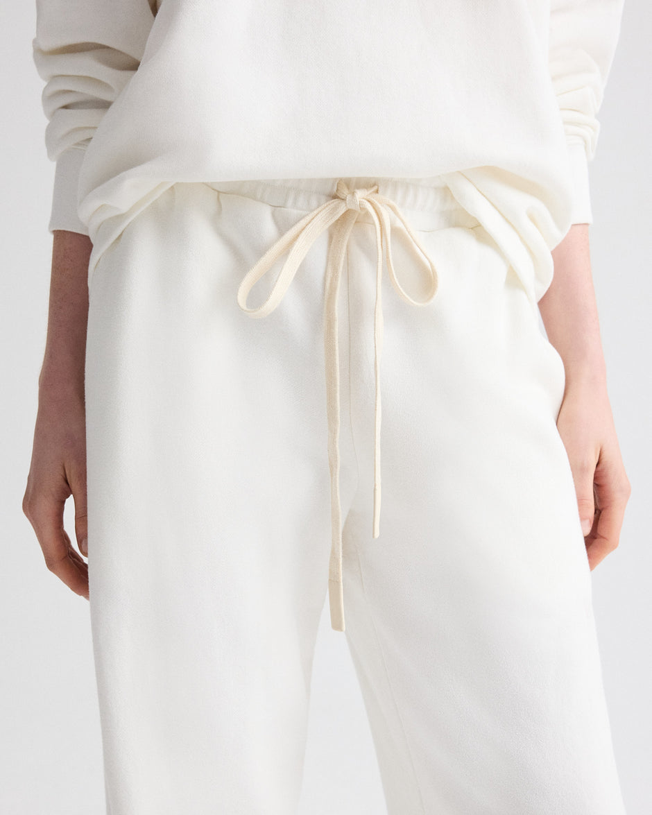 TWP White PJ Pant in Lightweight Sweatshirt view 1