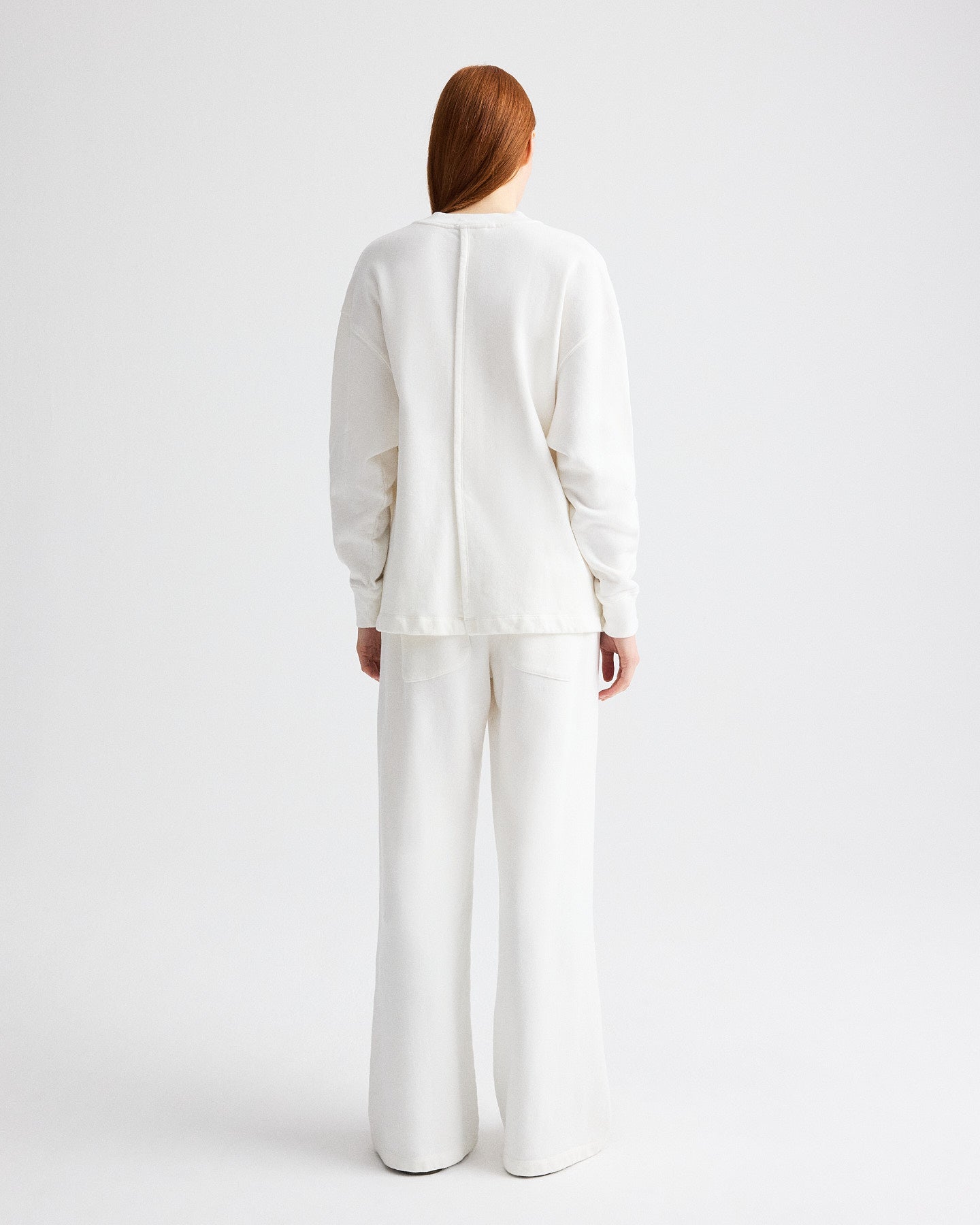 TWP White PJ Pant in Lightweight Sweatshirt view 5