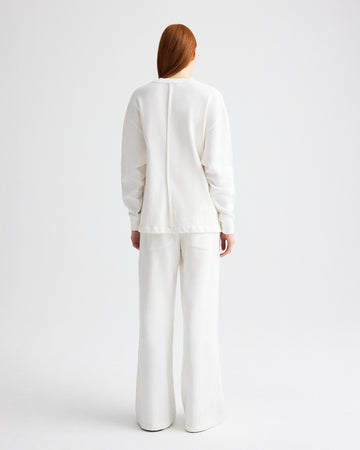 TWP White PJ Pant in Lightweight Sweatshirt view 5