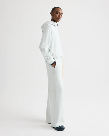 TWP Blue flower Hoodie in Lightweight French Terry view 4