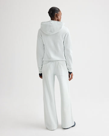 TWP Blue flower Hoodie in Lightweight French Terry view 5