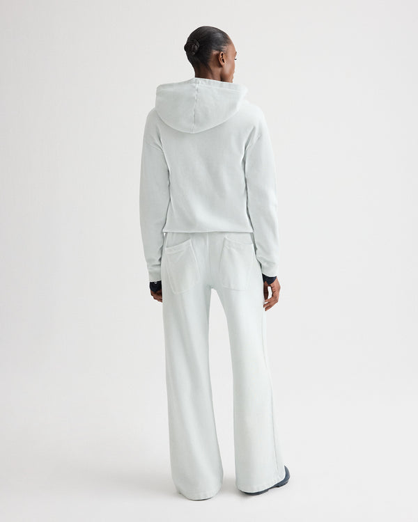 TWP Blue flower Hoodie in Lightweight French Terry view 5