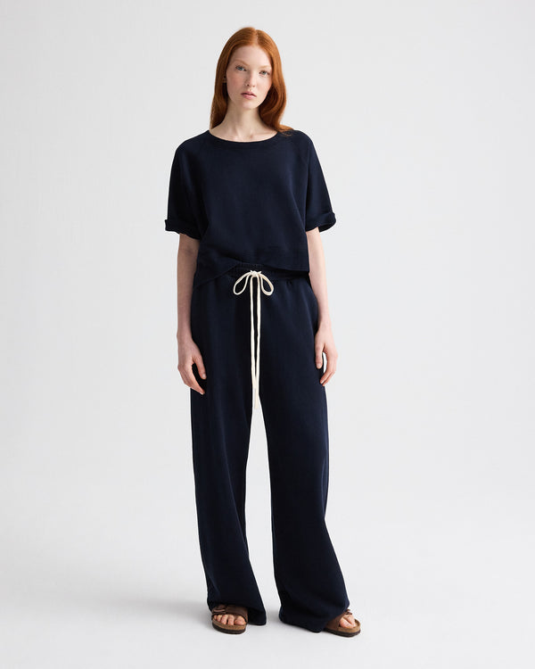 TWP Midnight Slouchy Rolled Tee in Lightweight Sweatshirt view 3