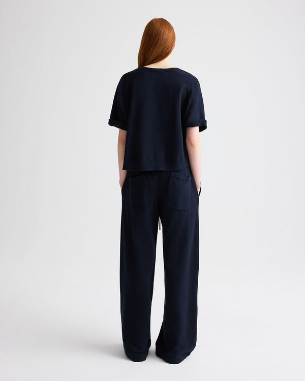TWP Midnight Slouchy Rolled Tee in Lightweight Sweatshirt view 5