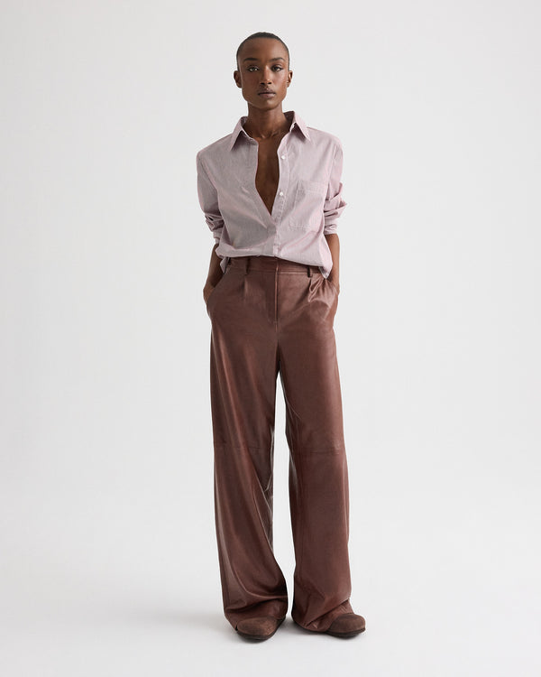 TWP Cigar Leather Hudson St Pant in Paper Leather view 1