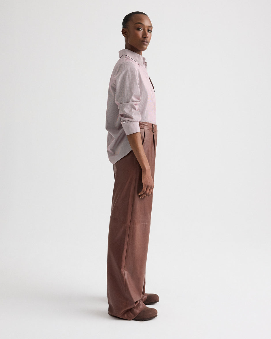 TWP Cigar Leather Hudson St Pant in Paper Suede view 5