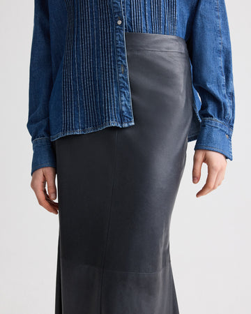 TWP Midnight At Last Skirt in Paper Leather view 2