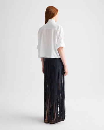 TWP Midnight Tangled Up + Blue Skirt in Leather view 5