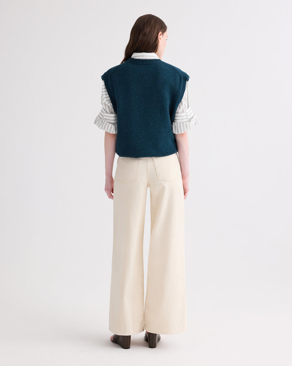 TWP Natural Tiny Dancer Jean in Natural Denim view 4