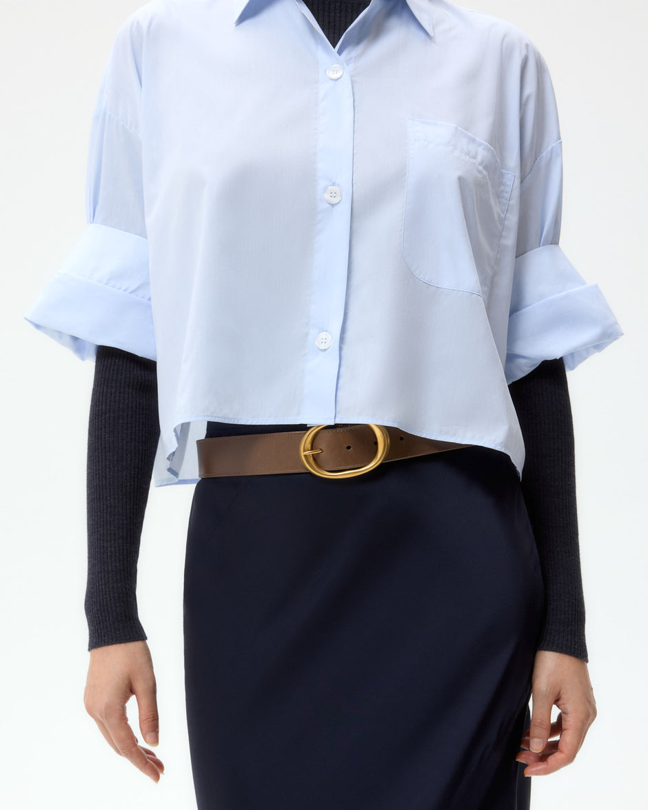 TWP Mink Wide Belt in Leather view 3