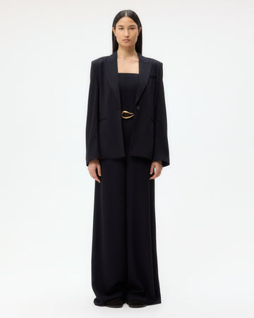TWP Midnight Boy Blazer in Drapey Wool Crepe view 6