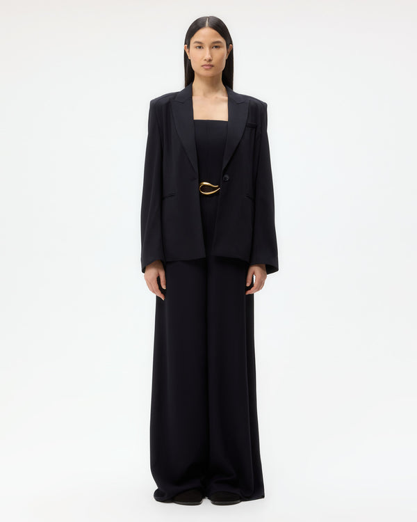 TWP Midnight Boy Blazer in Drapey Wool Crepe view 6