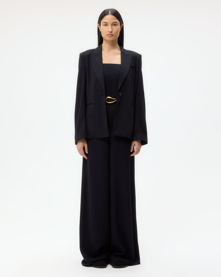 TWP Midnight Boy Blazer in Drapey Wool Crepe view 6