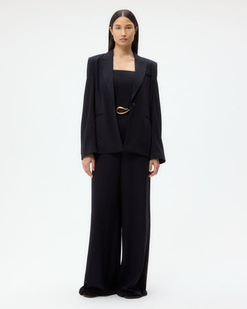 TWP Midnight Boy Blazer in Drapey Wool Crepe view 3