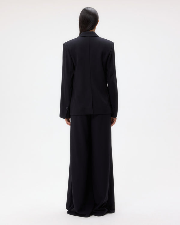 TWP Midnight Boy Blazer in Drapey Wool Crepe view 5