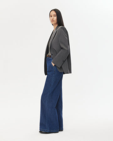 TWP Medium heather grey Jillian Blazer in Structured Wool Suiting view 5
