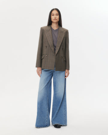 TWP Medium heather grey multi Harper Blazer in Stretch Wool view 1