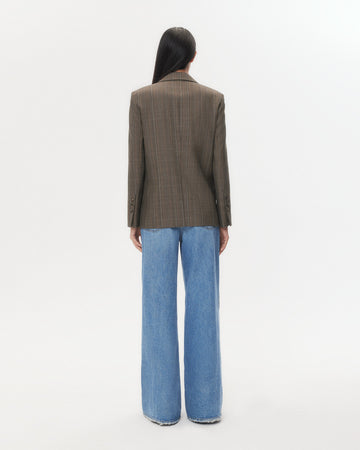 TWP Medium heather grey multi Harper Blazer in Stretch Wool view 4