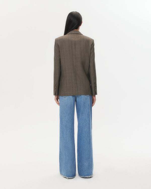 TWP Medium heather grey multi Harper Blazer in Stretch Wool view 4
