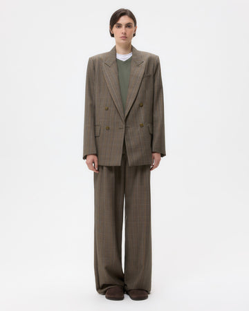 TWP Medium heather grey multi Harper Blazer in Stretch Wool view 1
