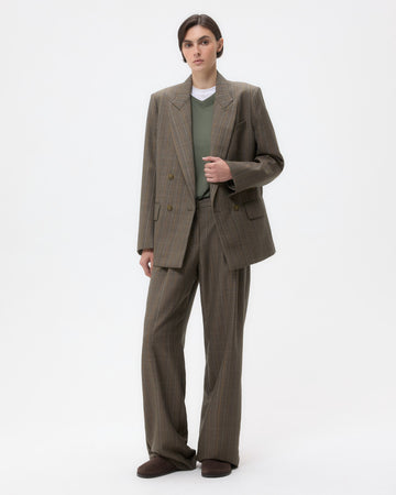 TWP Medium heather grey multi Harper Blazer in Stretch Wool view 2