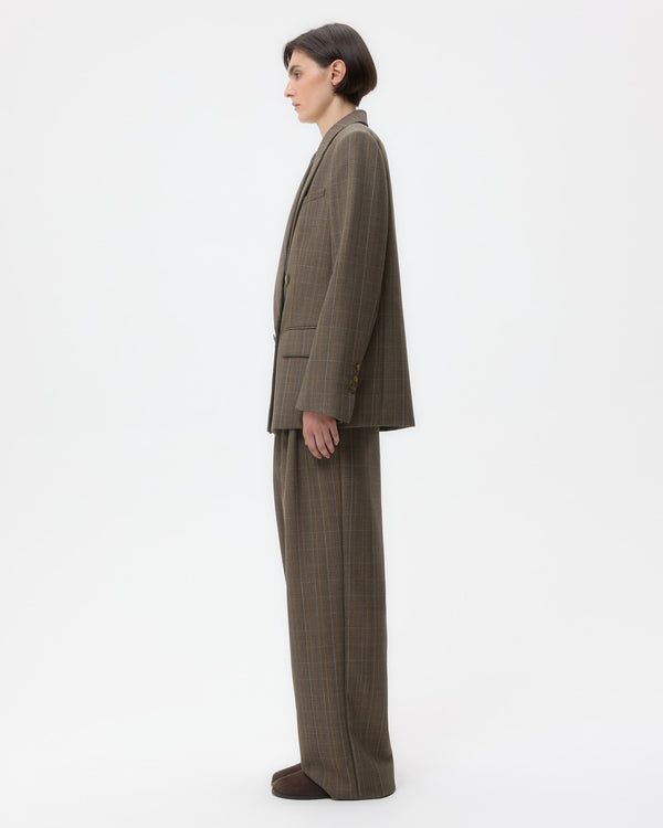 TWP Medium heather grey multi Harper Blazer in Stretch Wool view 3