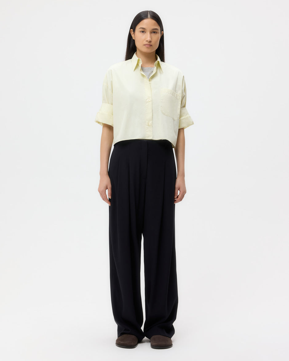 TWP Midnight Carrie&#39;s Trouser in Drapey Wool Crepe view 1
