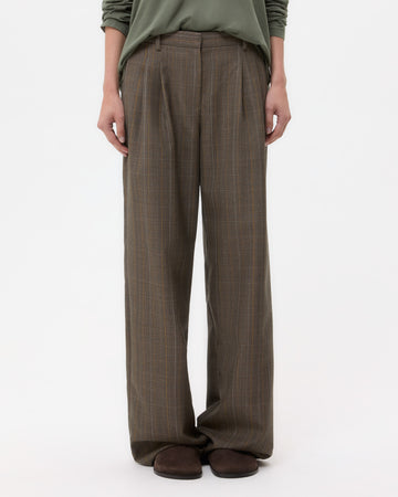 TWP Medium heather grey multi Sulli Pant in Stretch Wool view 4