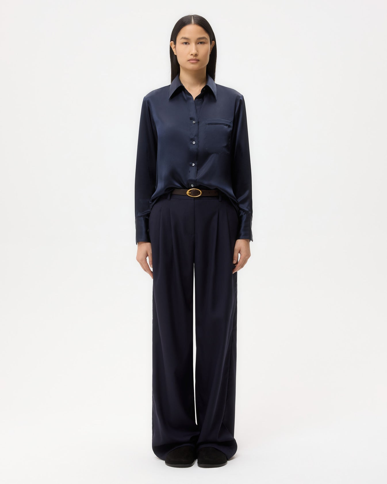 TWP Midnight Sulli Pant in Micro Herringbone Suiting view 6