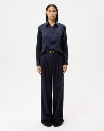 TWP Midnight Sulli Pant in Micro Herringbone Suiting view 6