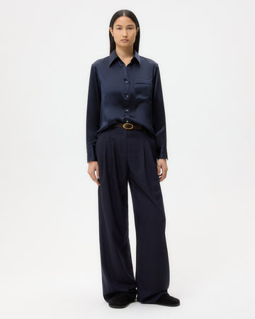 TWP Midnight Sulli Pant in Micro Herringbone Suiting view 1