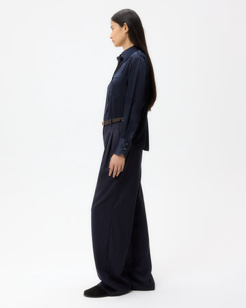 TWP Midnight Sulli Pant in Micro Herringbone Suiting view 4