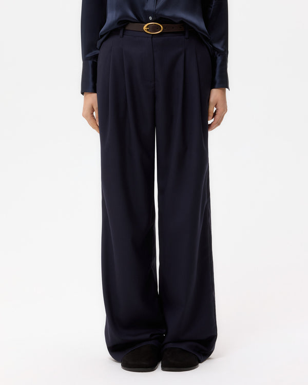 TWP Midnight Sulli Pant in Micro Herringbone Suiting view 2