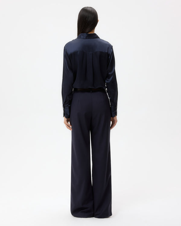 TWP Midnight Sulli Pant in Micro Herringbone Suiting view 5