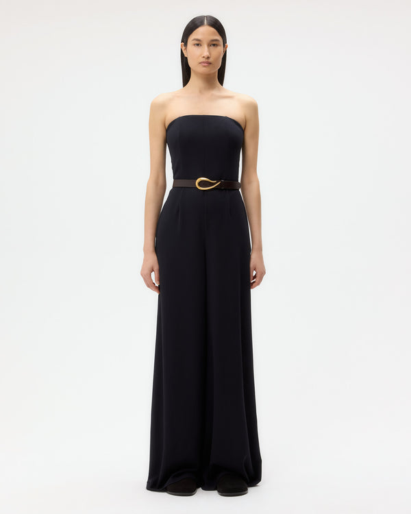 TWP Midnight Jade Jumpsuit in Drapey Wool Crepe view 1