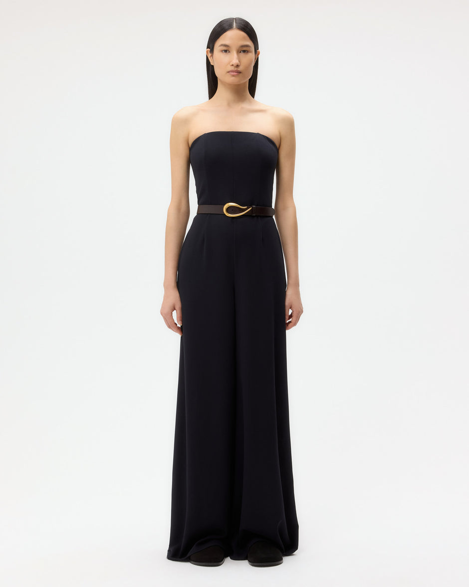 TWP Midnight Jade Jumpsuit in Drapey Wool Crepe view 1