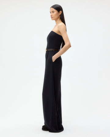 TWP Midnight Jade Jumpsuit in Drapey Wool Crepe view 4