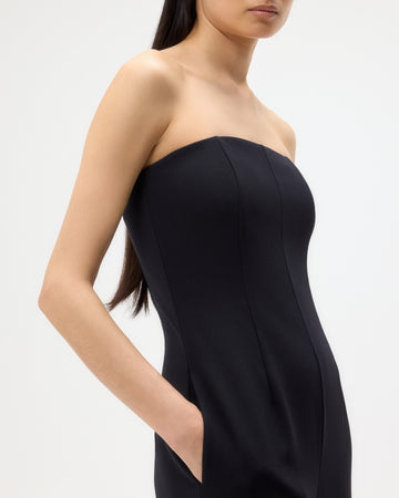 TWP Midnight Jade Jumpsuit in Drapey Wool Crepe view 3