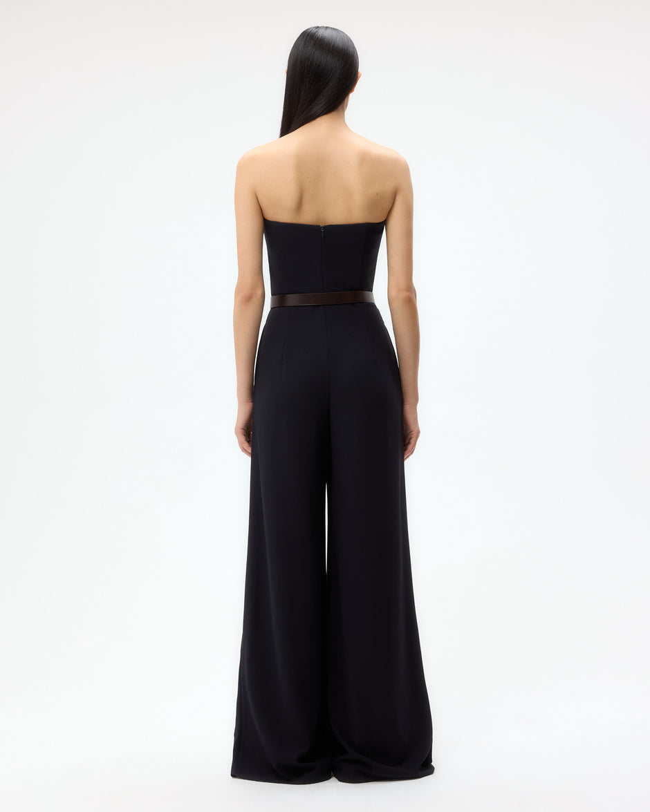 TWP Midnight Jade Jumpsuit in Drapey Wool Crepe view 5