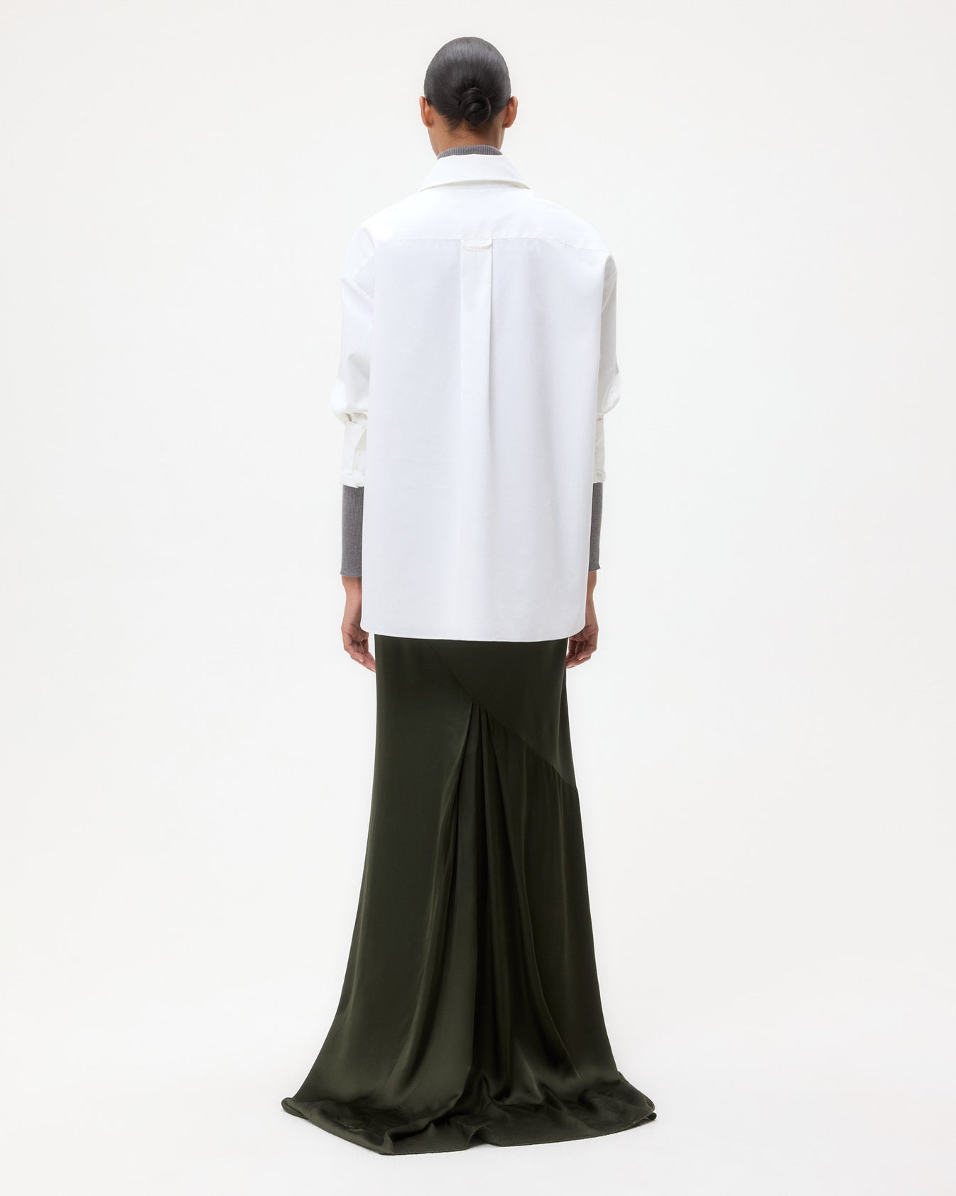 TWP White Big Joe Shirt in Super Compact Poplin view 6