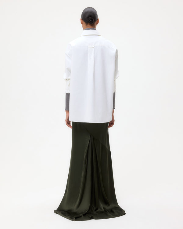 TWP White Big Joe Shirt in Super Compact Poplin view 6
