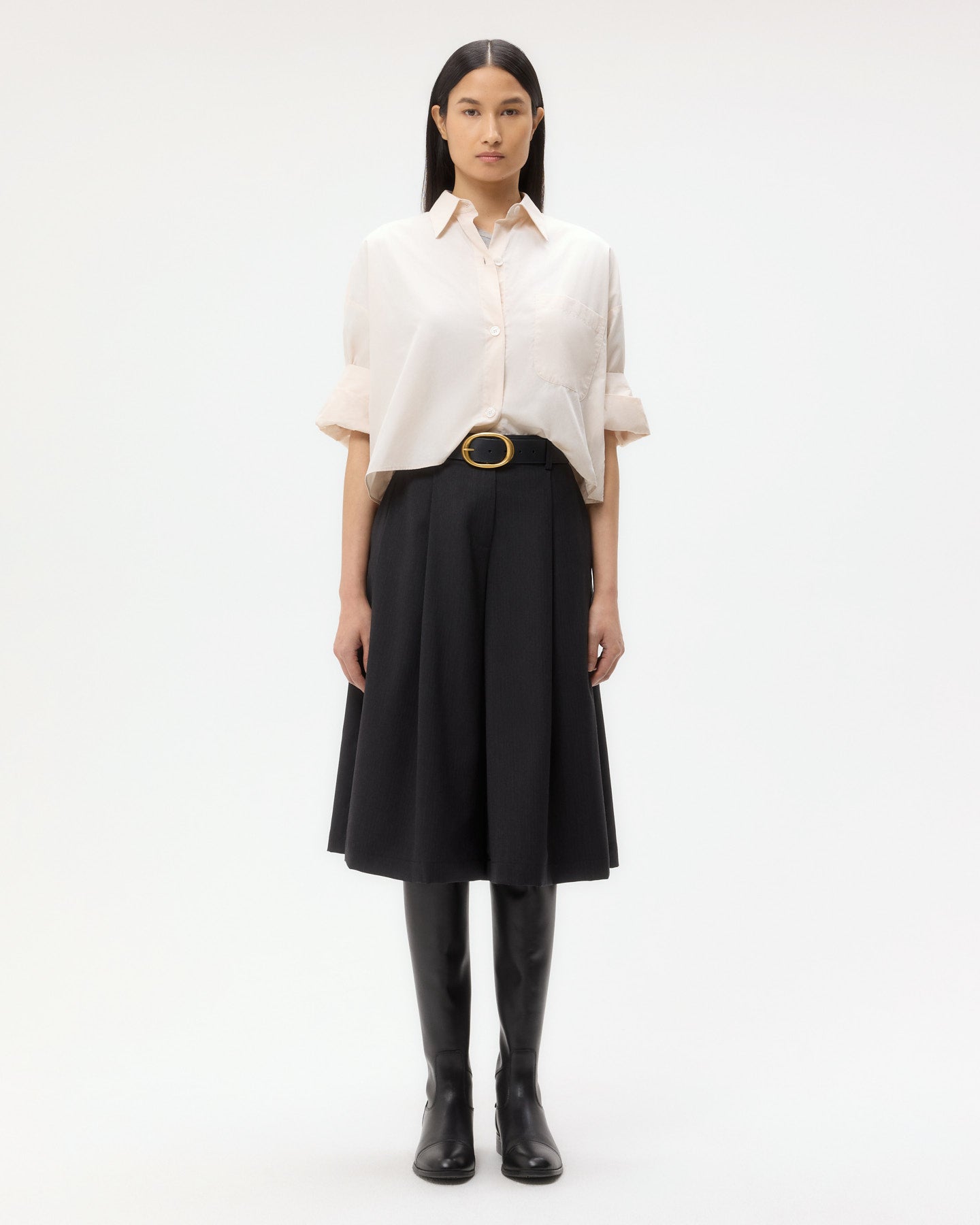 TWP Charcoal Steffens Short in Micro Herringbone Suiting view 1