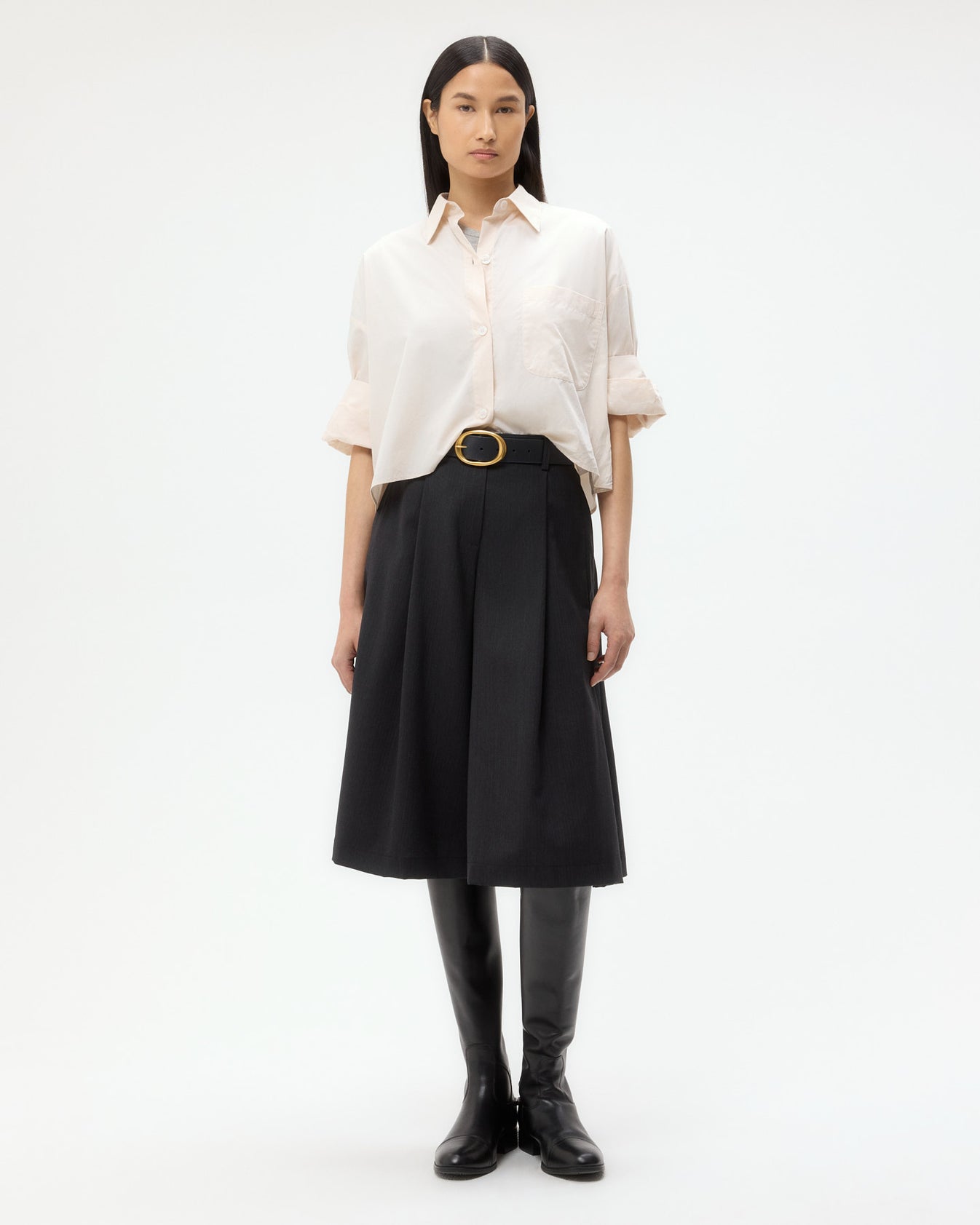 TWP Pink tint Next Ex Shirt in Superfine Cotton view 3