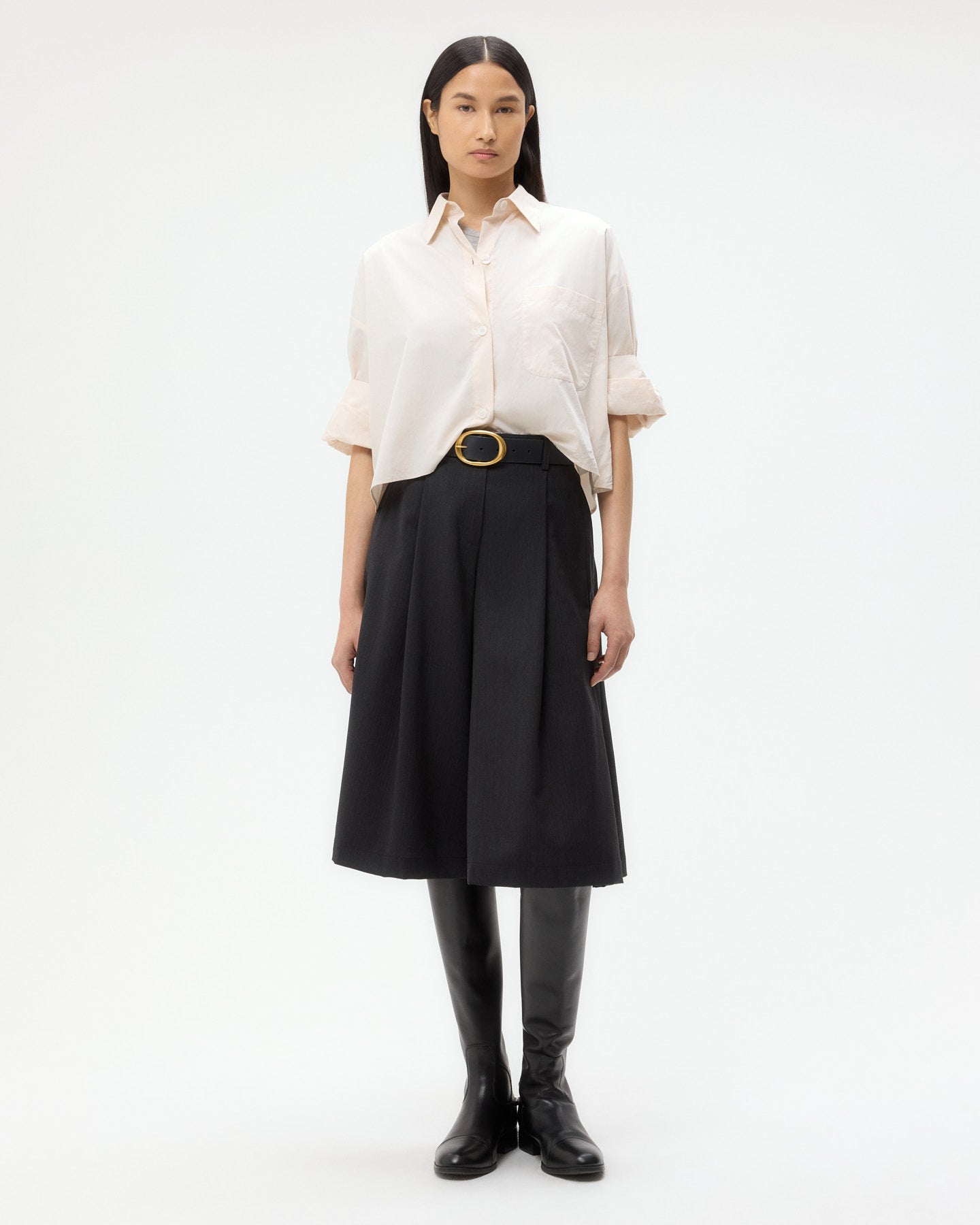 TWP Pink tint Next Ex Shirt in Superfine Cotton view 3