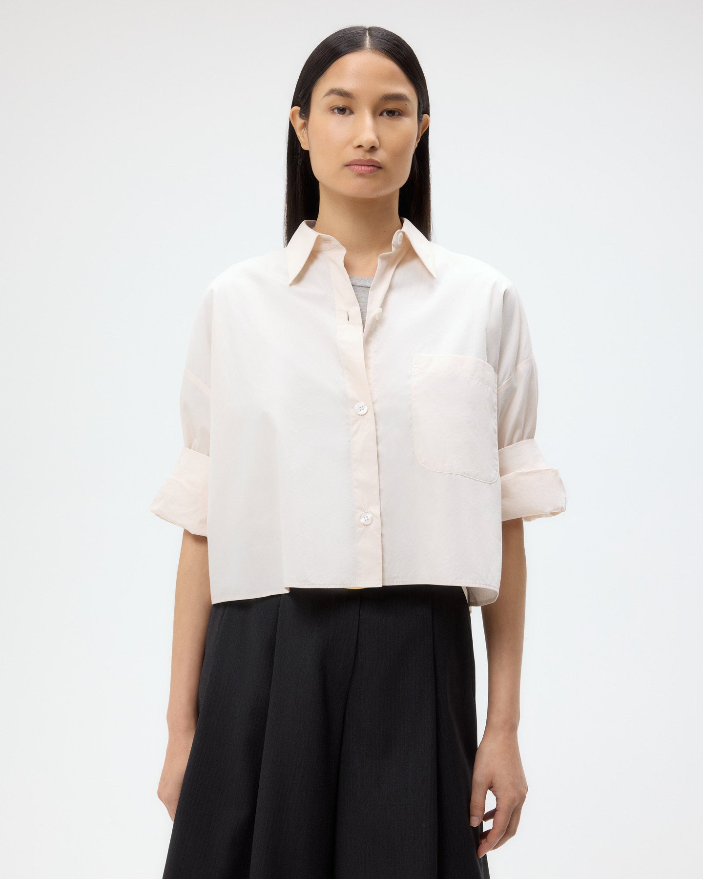 TWP Pink tint Next Ex Shirt in Superfine Cotton view 1