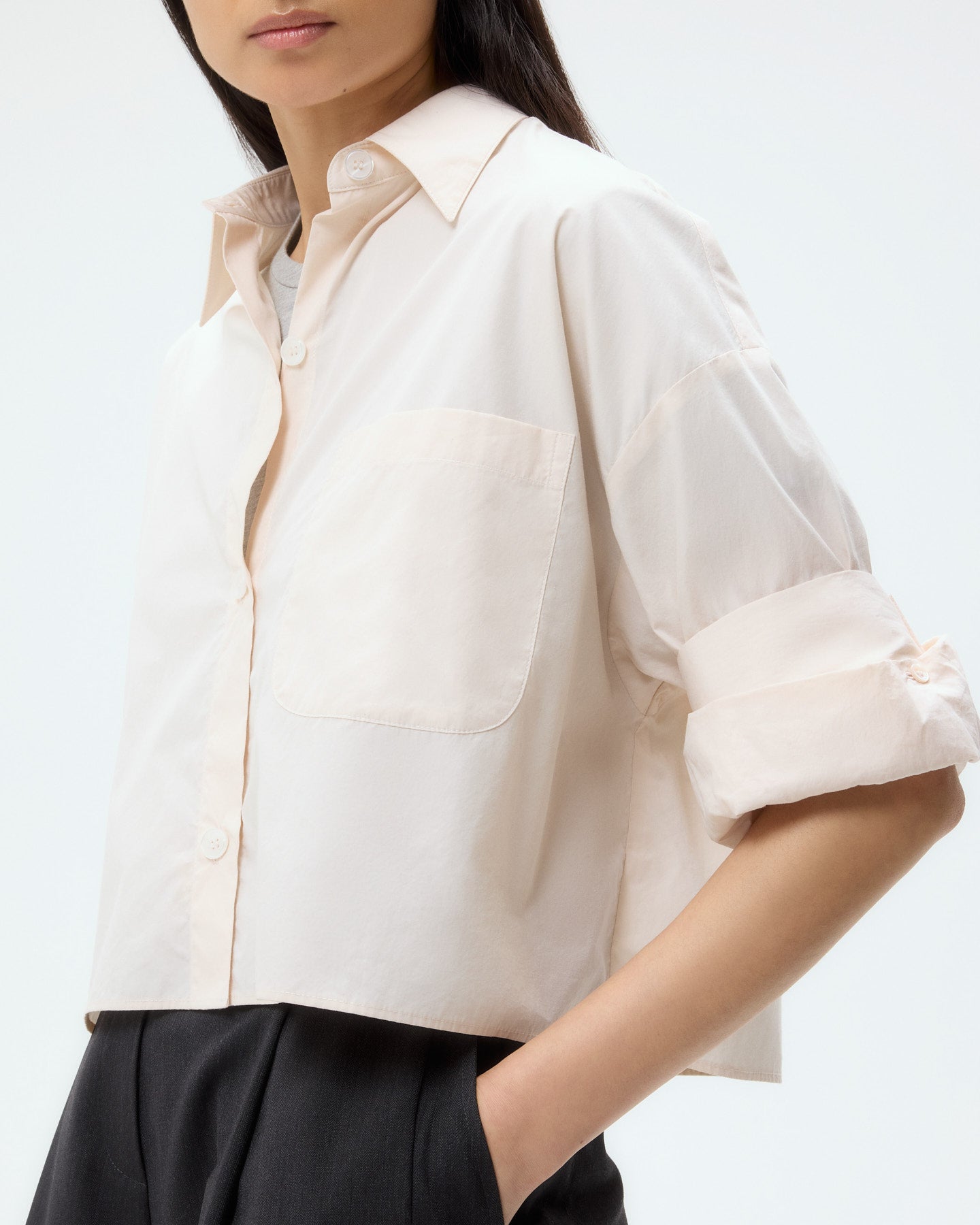 TWP Pink tint Next Ex Shirt in Superfine Cotton view 2