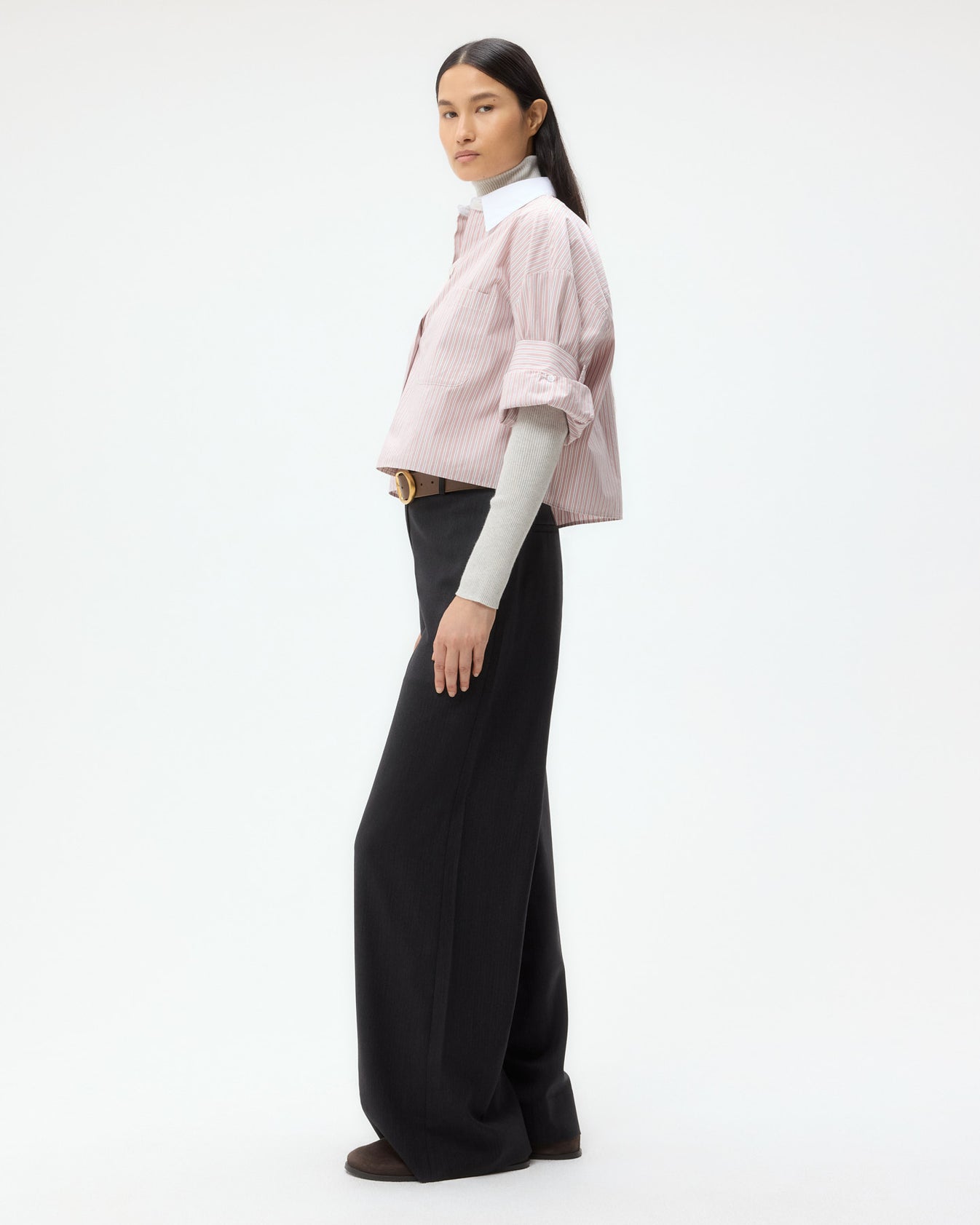 TWP Spanish villa/white Next Ex Shirt in Classic Barre Striped Cotton view 4