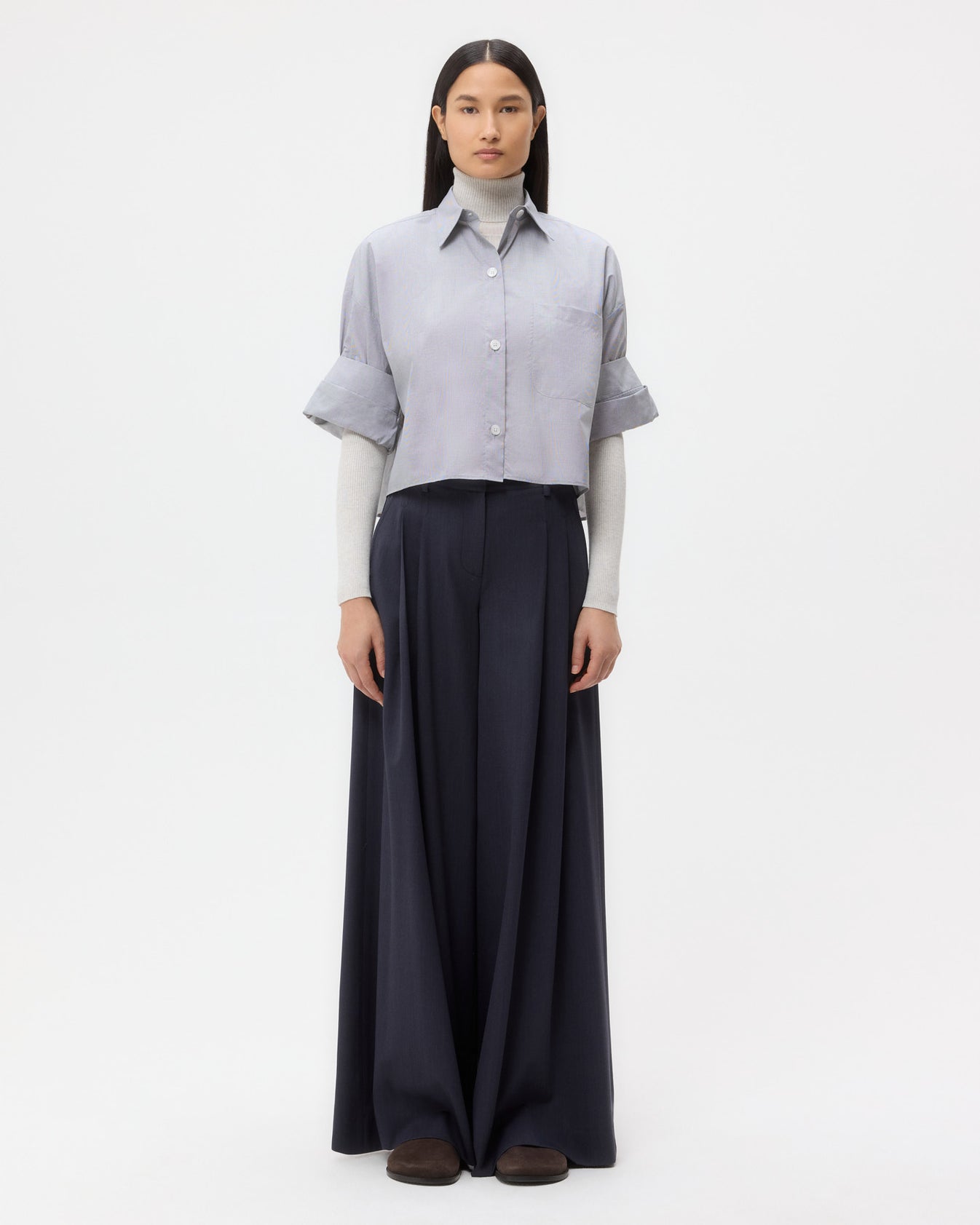 TWP White/black Next Ex Shirt in Micro Windowpane Check Cotton view 6