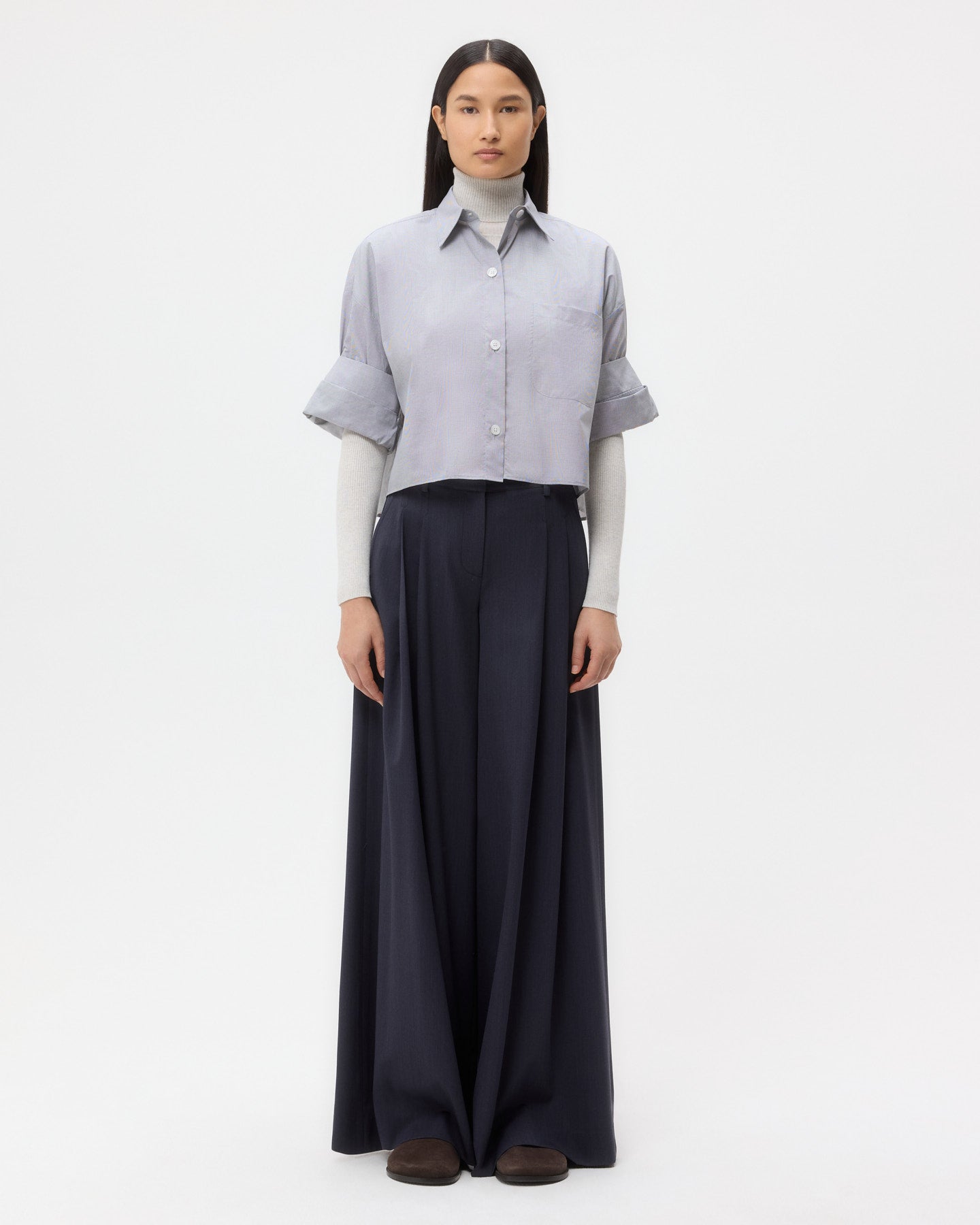 TWP White/black Next Ex Shirt in Micro Windowpane Check Cotton view 6